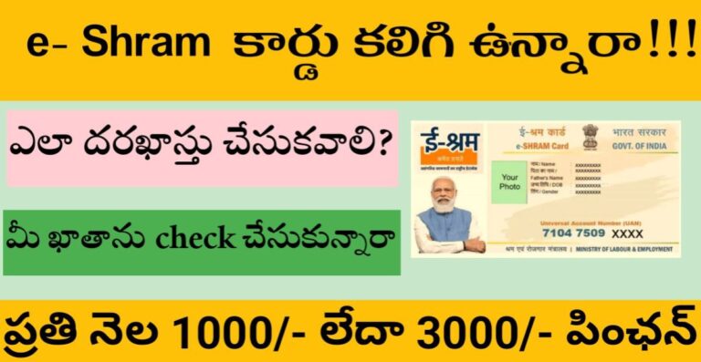 e Shram card benefits